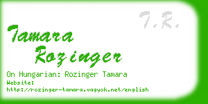 tamara rozinger business card
